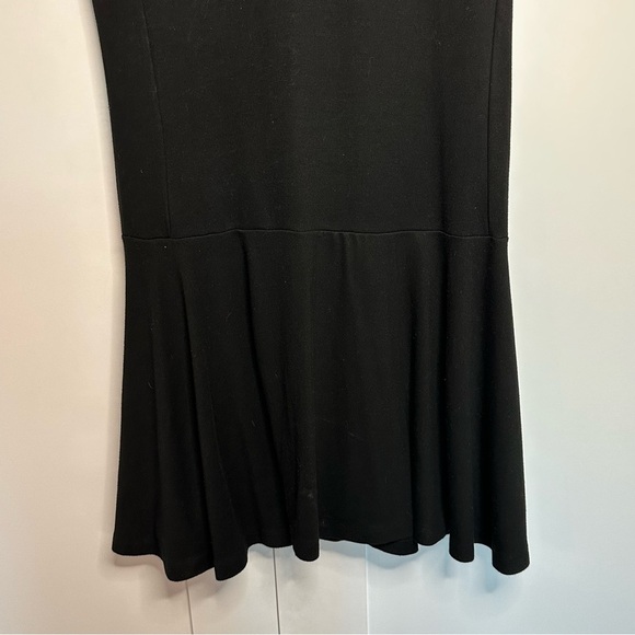 RALPH LAUREN POLO PONTE DRESS BLACK KNIT STRETCHY T-SHIRT PEPLUM XL Soft viscose - Picture 5 of 9